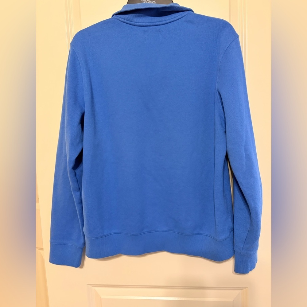 Brooks Brothers Men’s Blue Quarter Zip Sweater Size M Cotton Knit Pullover - Picture 8 of 8